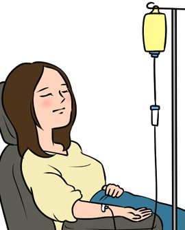 点滴を定期的に受ける